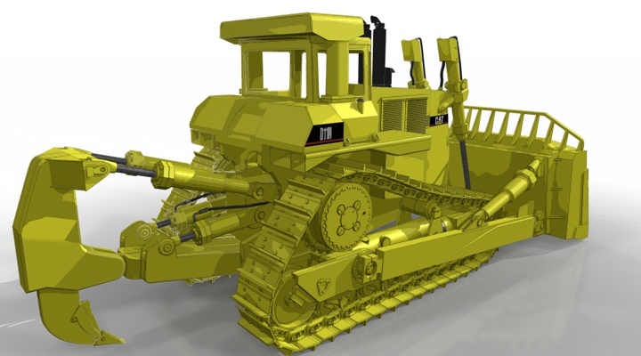3D-rendered mining process visualisation