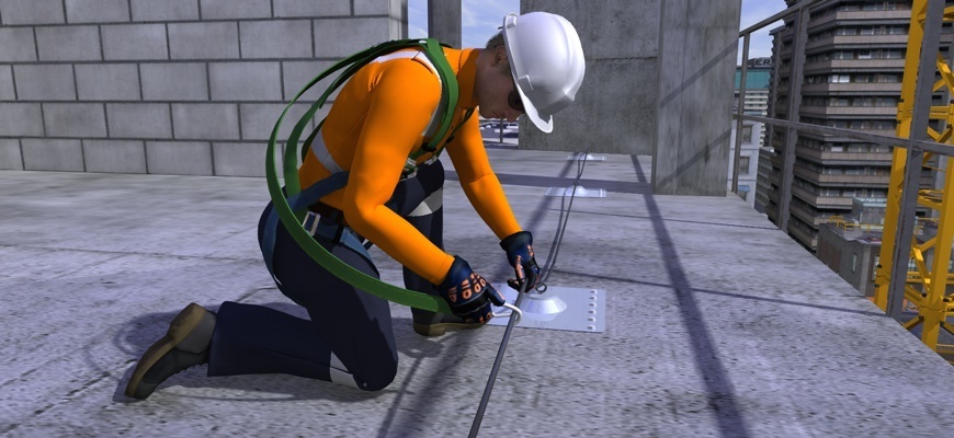 3D-rendered working at heightsç training scene